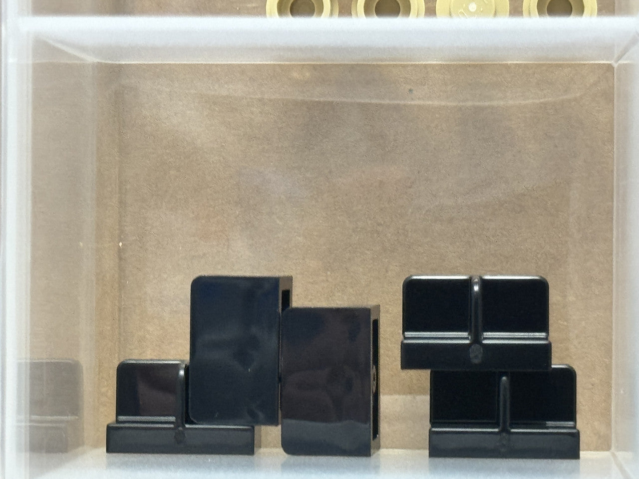 LEGO Parts - Black Panel 1 x 2 x 1 with Center Divider - No 93095 - QTY 5