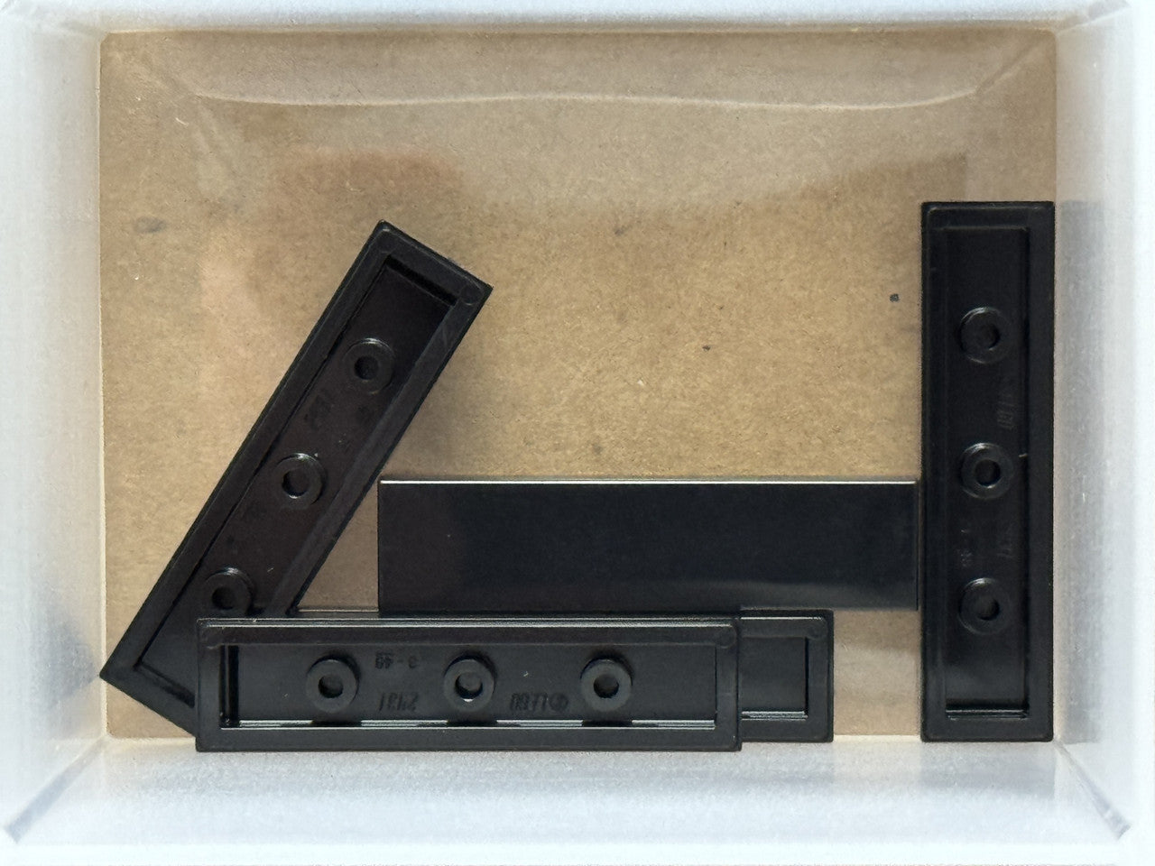 LEGO Parts - Black Tile 1 x 4 - No 2431 - QTY 5