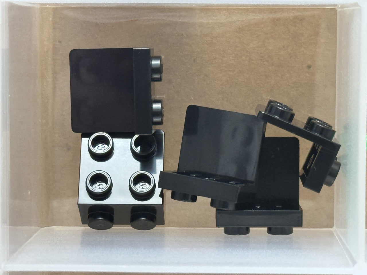 LEGO Parts - Black Bracket 1 x 2 - 2 x 2 - No 44728 - QTY 5
