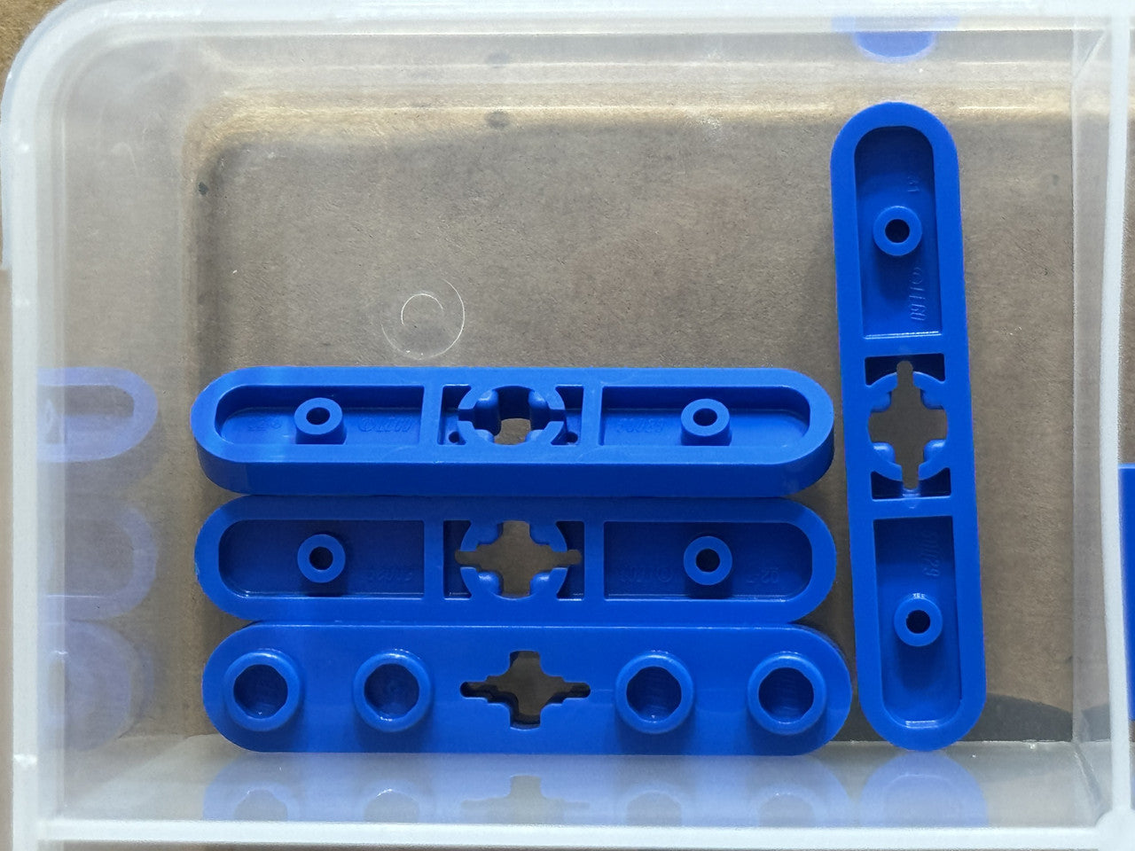LEGO Parts - Blue Technic, Plate 1 x 5 with Smooth Ends - No 32124 - QTY 5