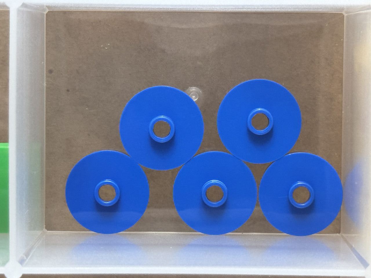 LEGO Parts - Blue Tile, Round 2 x 2 with Open Stud - No 18674 - QTY 5