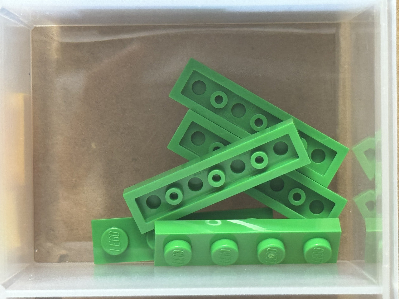 LEGO Parts - Bright Green Plate 1 x 4 - No 3710 - QTY 5