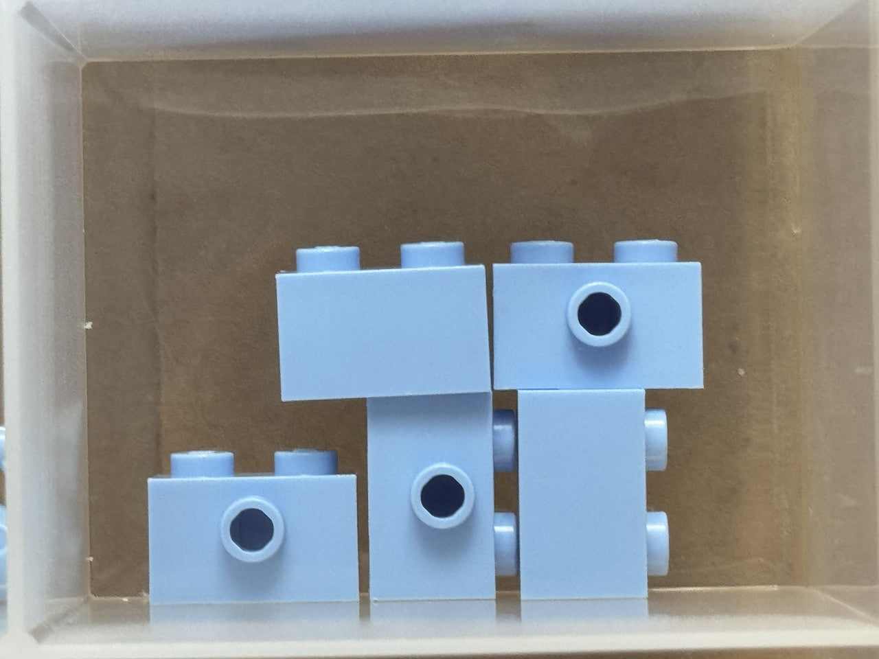 LEGO Parts - Bright Light Blue Brick 1 x 2 with Stud on Side - No 86876 - QTY 5