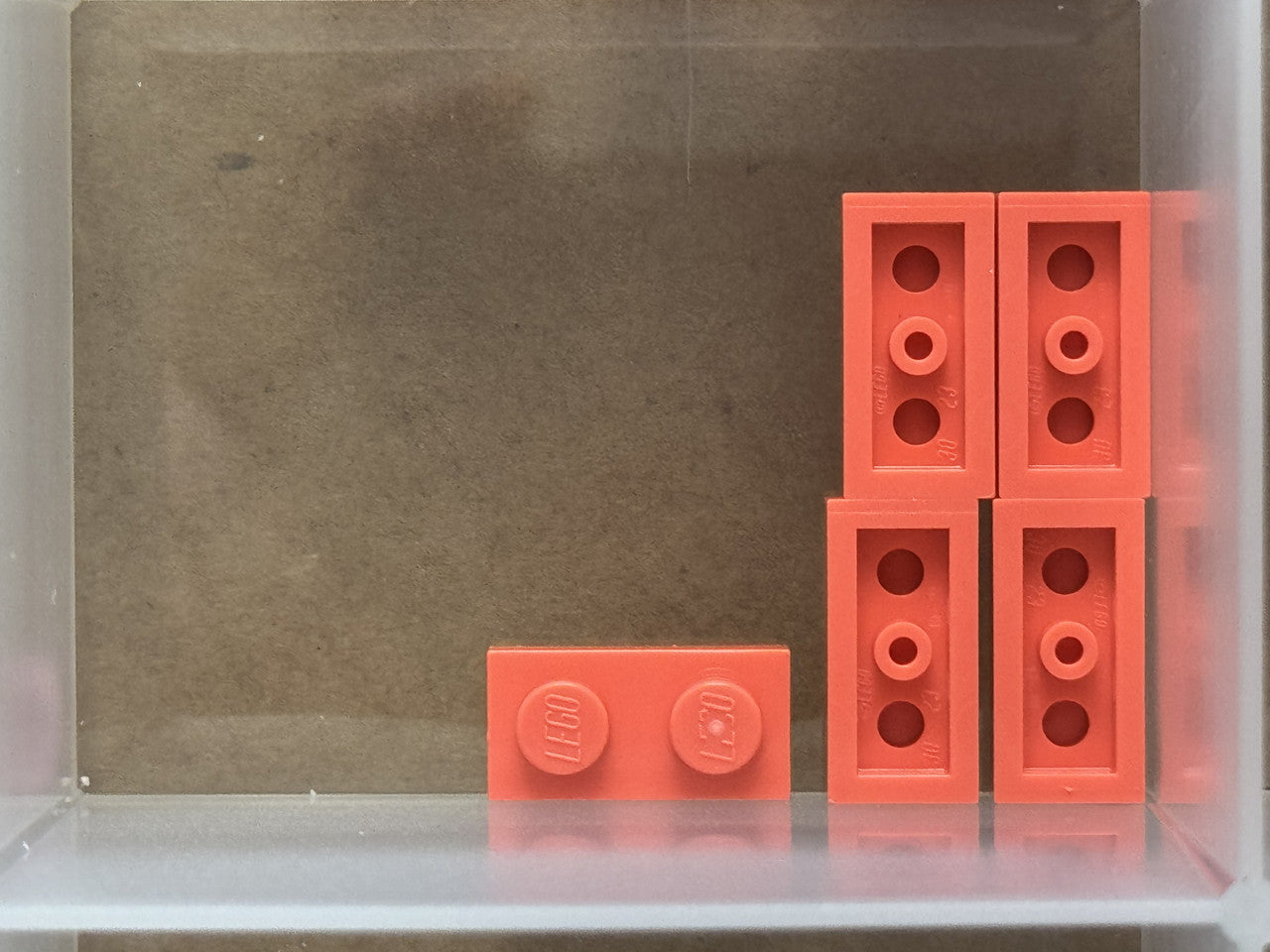 LEGO Parts - Coral Plate 1 x 2 - No 3023 - QTY 5