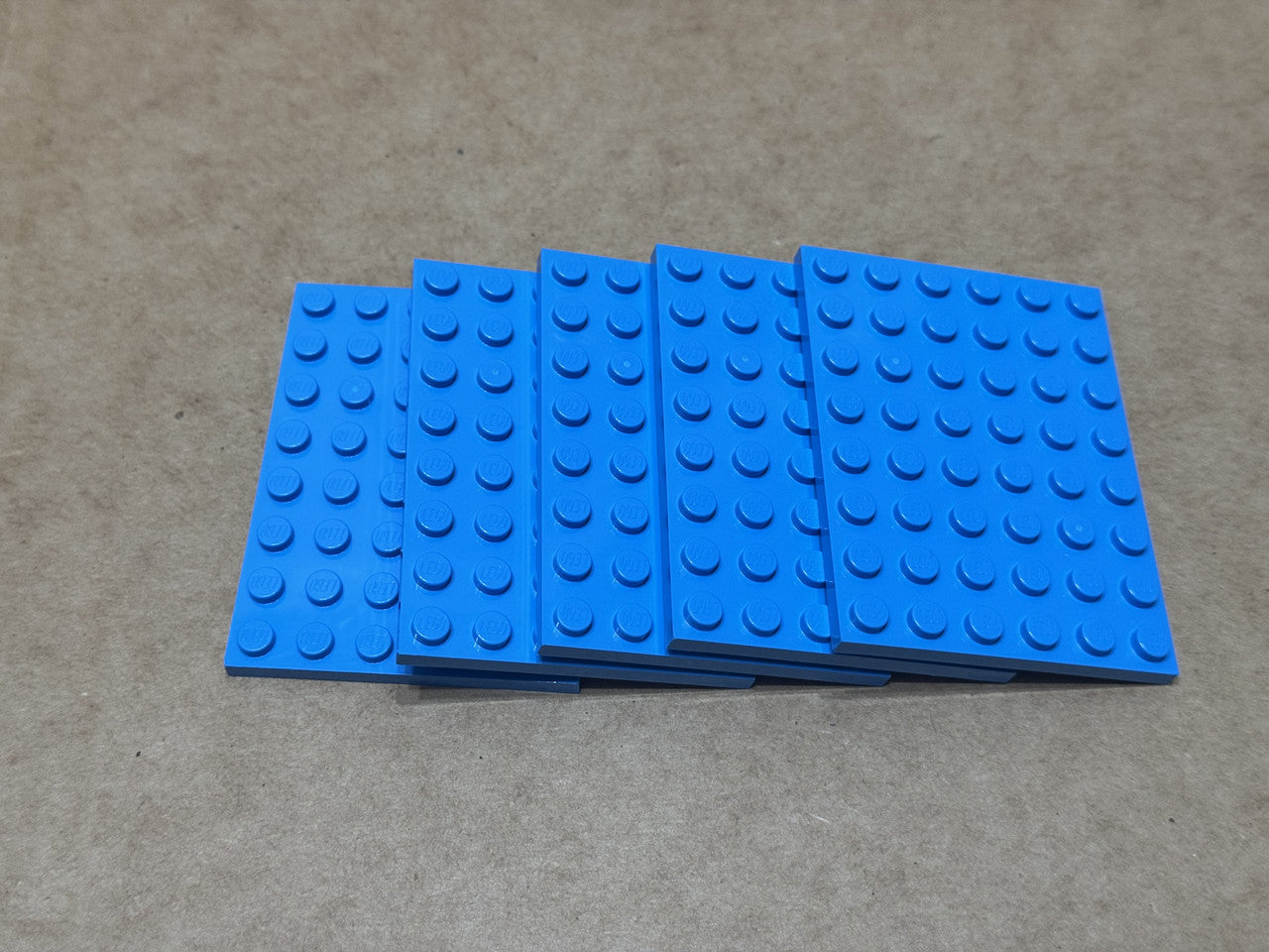 LEGO Parts - Dark Azure Plate 6 x 8 - No 3036 - QTY 5