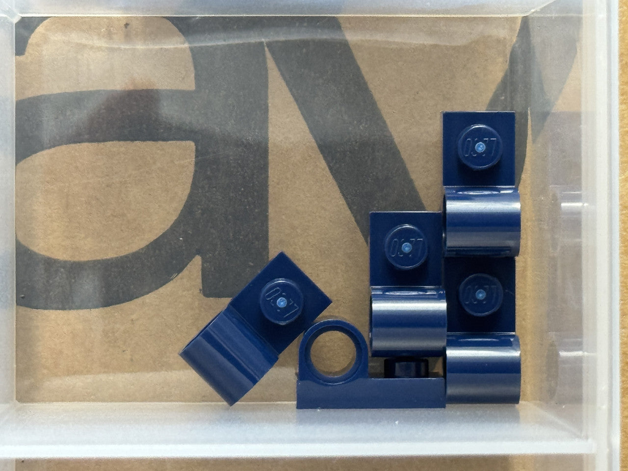 LEGO Parts - Dark Blue Plate 1 x 2 with Pin Hole on Top - No 11458 - QTY 5