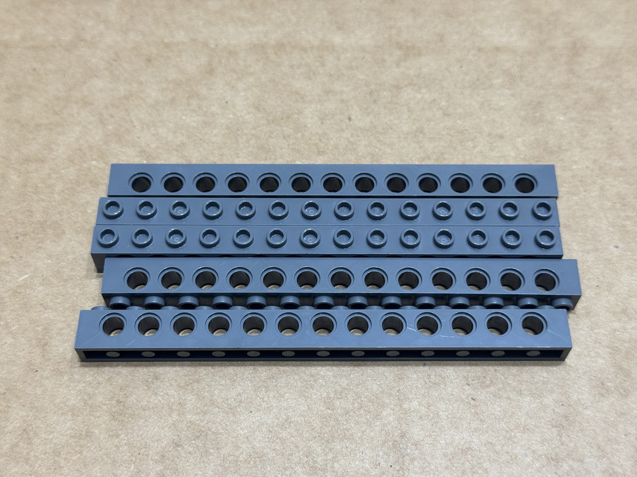 LEGO Parts - Dark Bluish Gray Technic, Brick 1 x 14 Holes - No 32018 - QTY 5