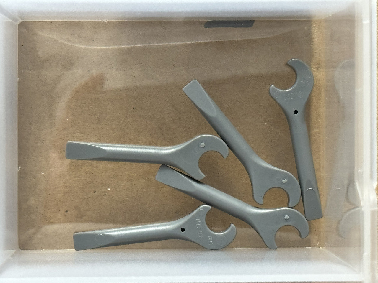 LEGO Parts - Dark Bluish Gray Minifigure Tool Spanner Wrench - No 4006 - QTY 5