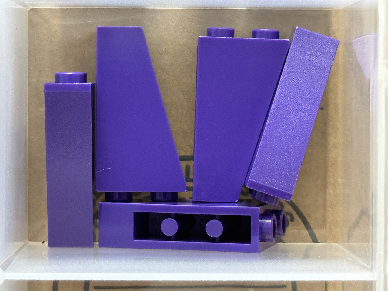 LEGO Parts - Dark Purple Slope, Inverted 75 2 x 1 x 3 - No 2449 - QTY 5