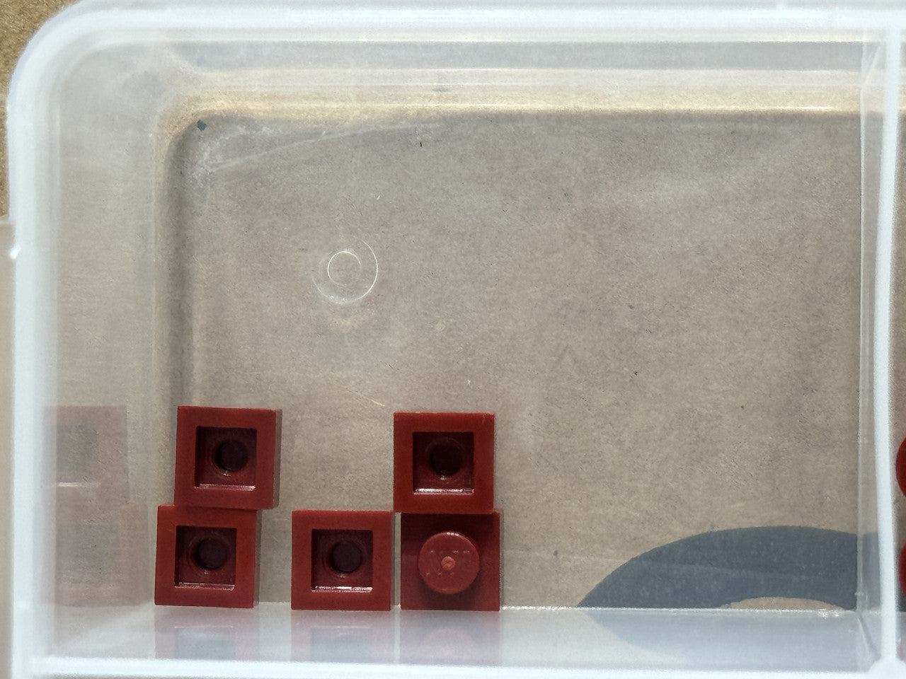 LEGO Parts - Dark Red Plate 1 x 1 - No 3024 - QTY 5