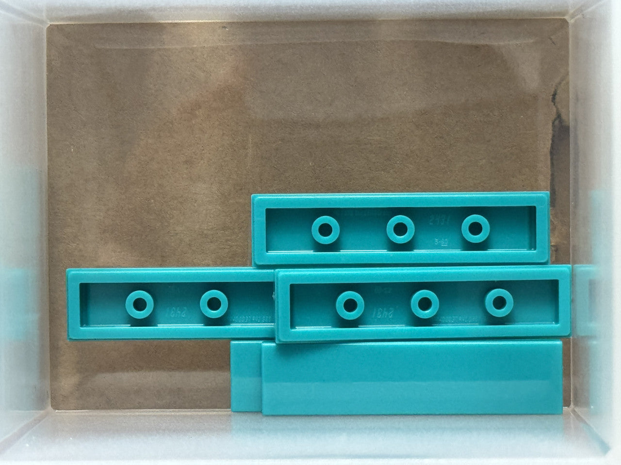 LEGO Parts - Dark Turquoise Tile 1 x 4 - No 2431 - QTY 5
