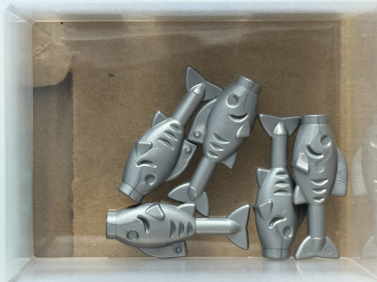 LEGO Parts - Flat Silver Fish - No 64648 - QTY 5