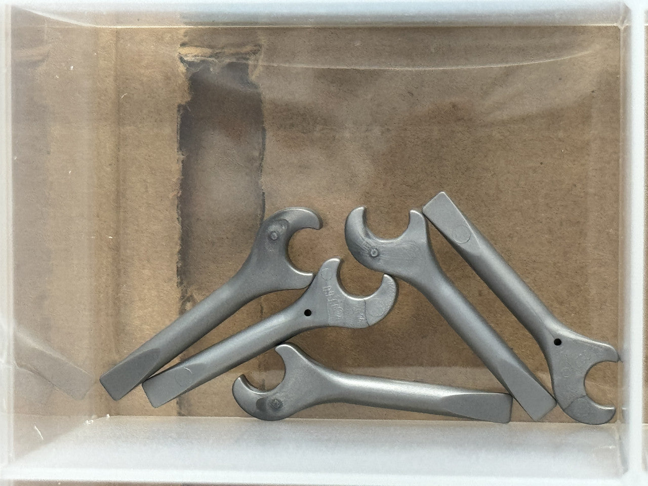 LEGO Parts - Flat Silver Minifigure Tool Spanner Wrench - No 4006 - QTY 5