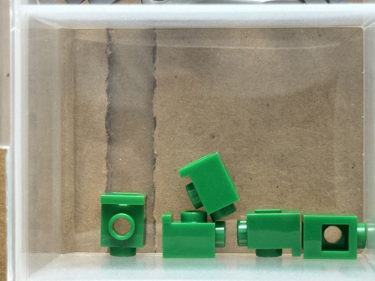 LEGO Parts - Green Brick, Modified 1 x 1 with Headlight - No 4070 - QTY 5