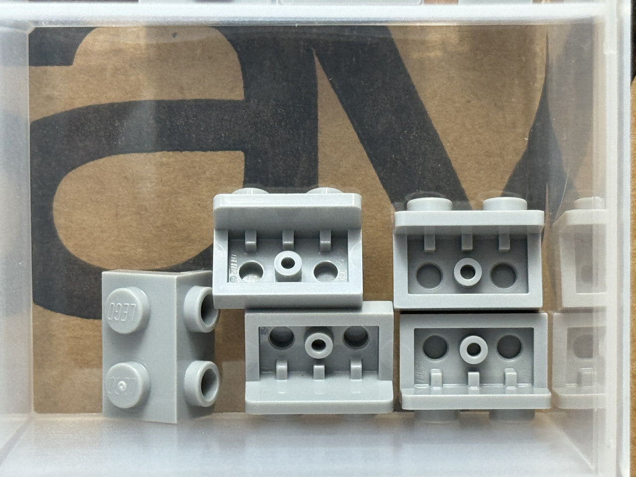 LEGO Parts - Light Bluish Gray Bracket 1 x 2 - 1 x 2 - No 99781 - QTY 5