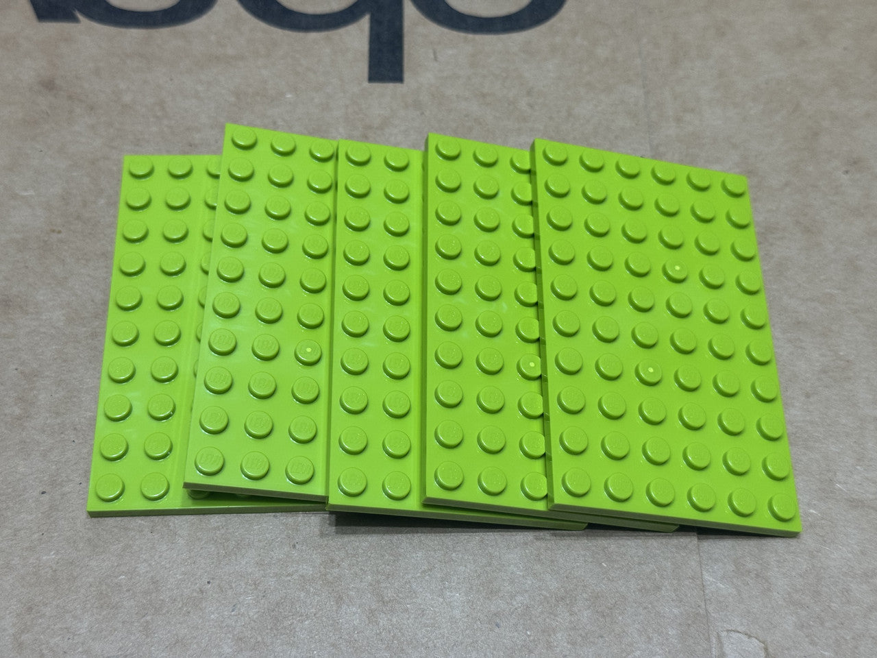 LEGO Parts - Lime Plate 6 x 10 - No 3033 - QTY 5