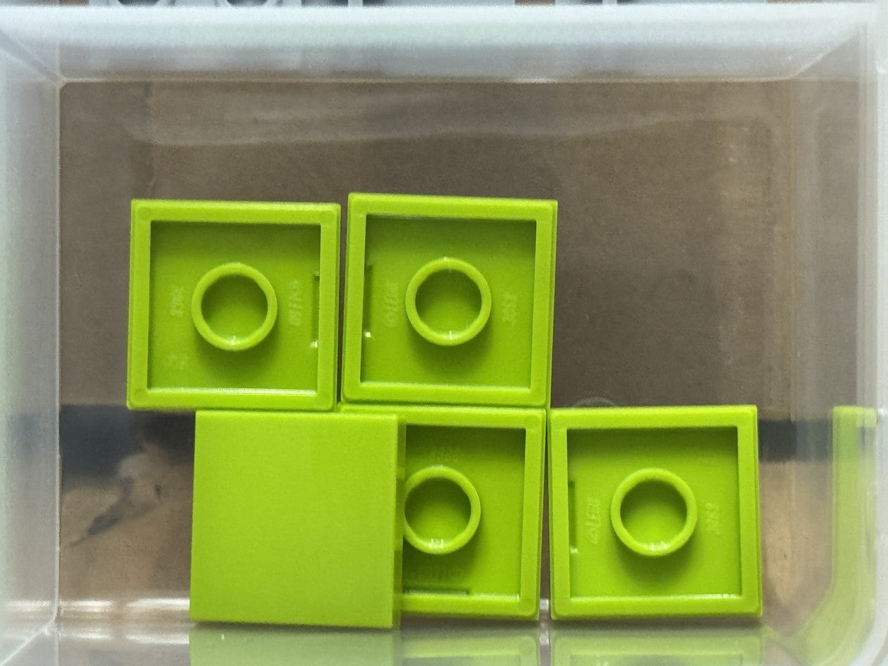 LEGO Parts - Lime Tile 2 x 2 - No 3068 - QTY 5
