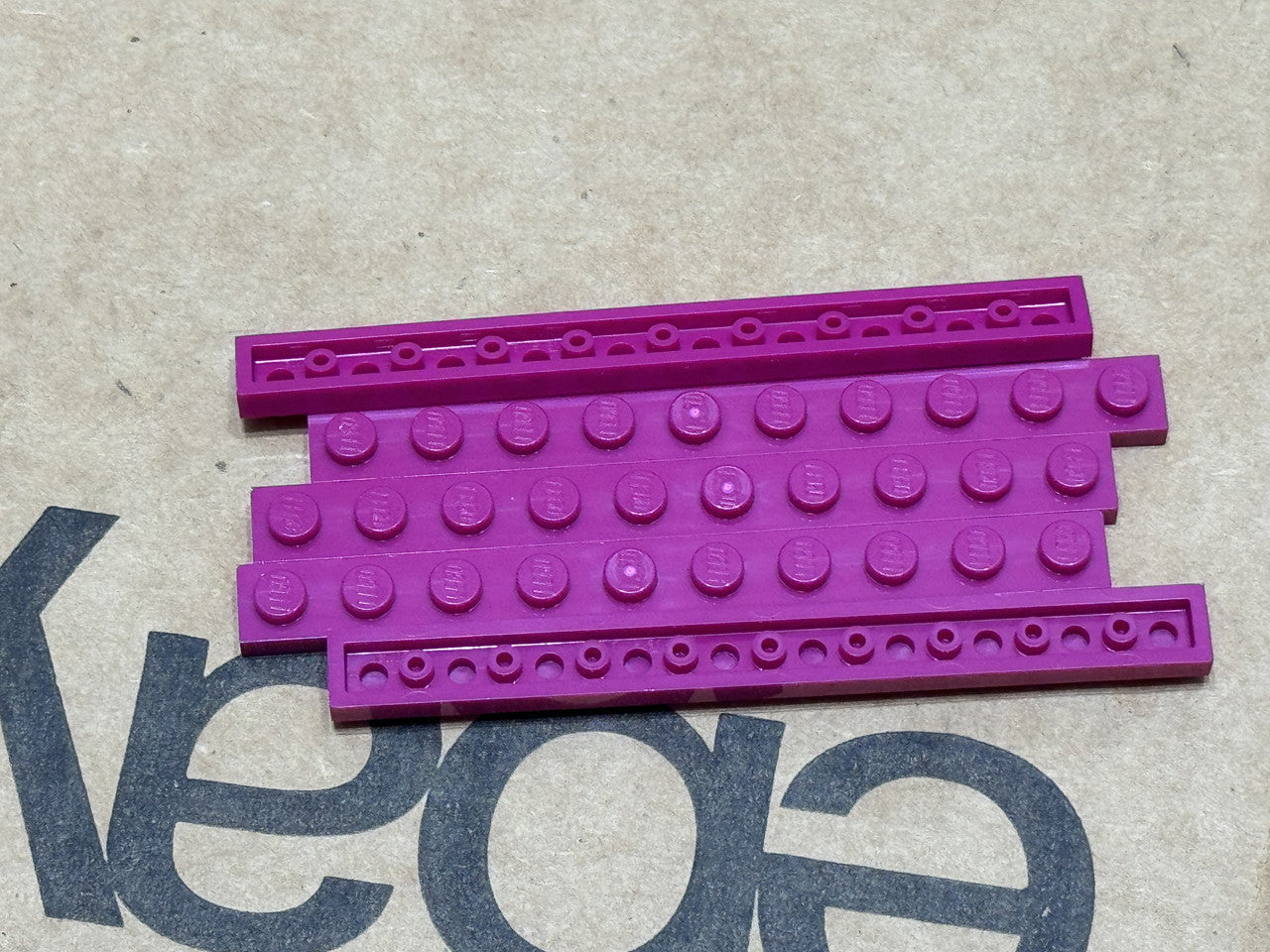 LEGO Parts - Magenta Plate 1 x 10 - No 4477 - QTY 5