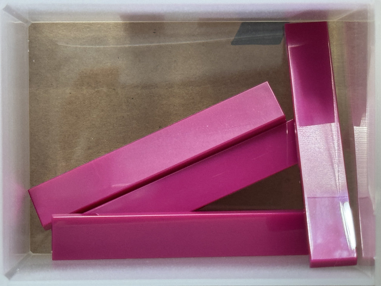 LEGO Parts - Magenta Tile 1 x 6 - No 6636 - QTY 5