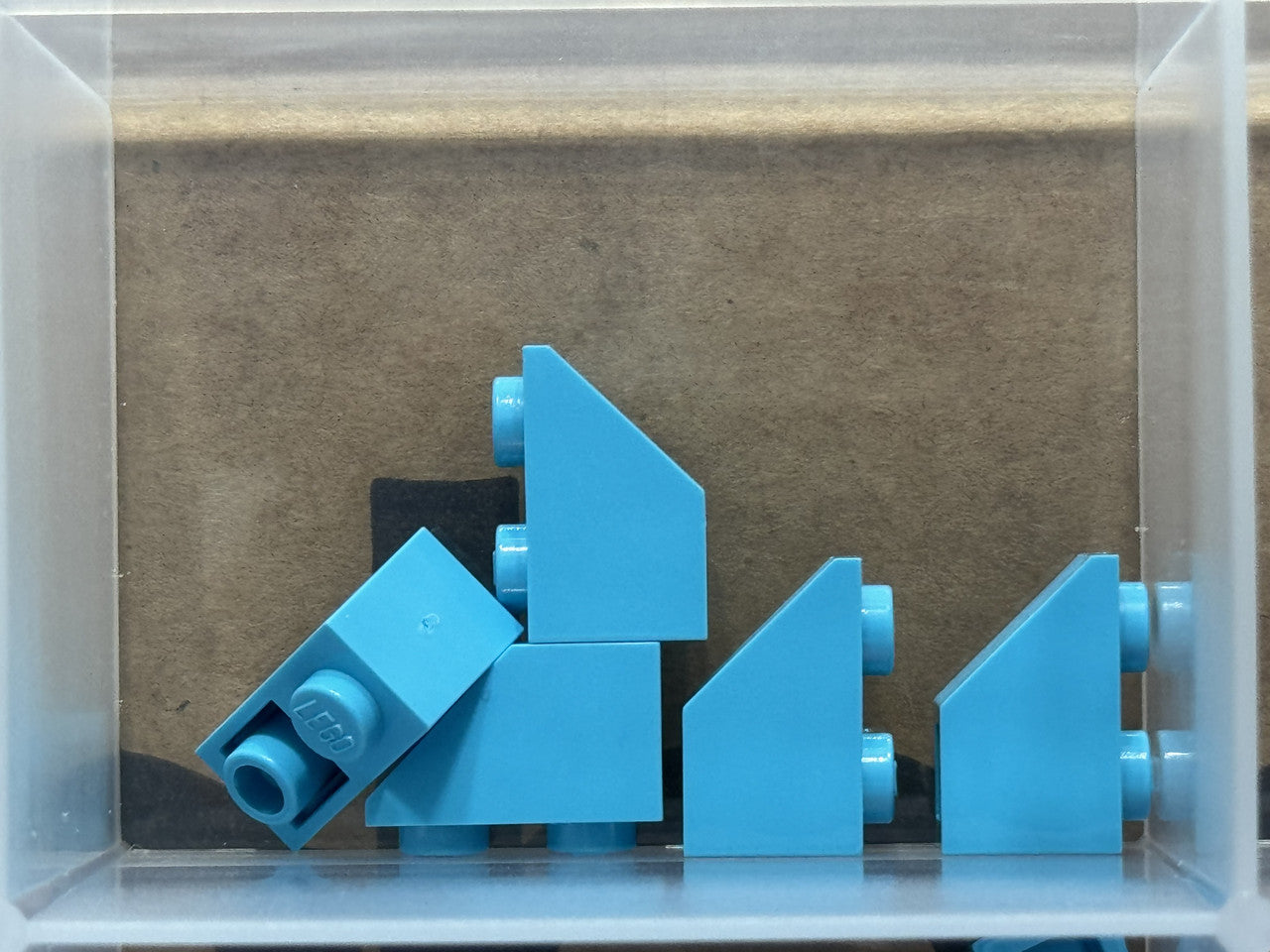 LEGO Parts - Medium Azure Slope, Inverted 45 2 x 1 - No 3665 - QTY 5