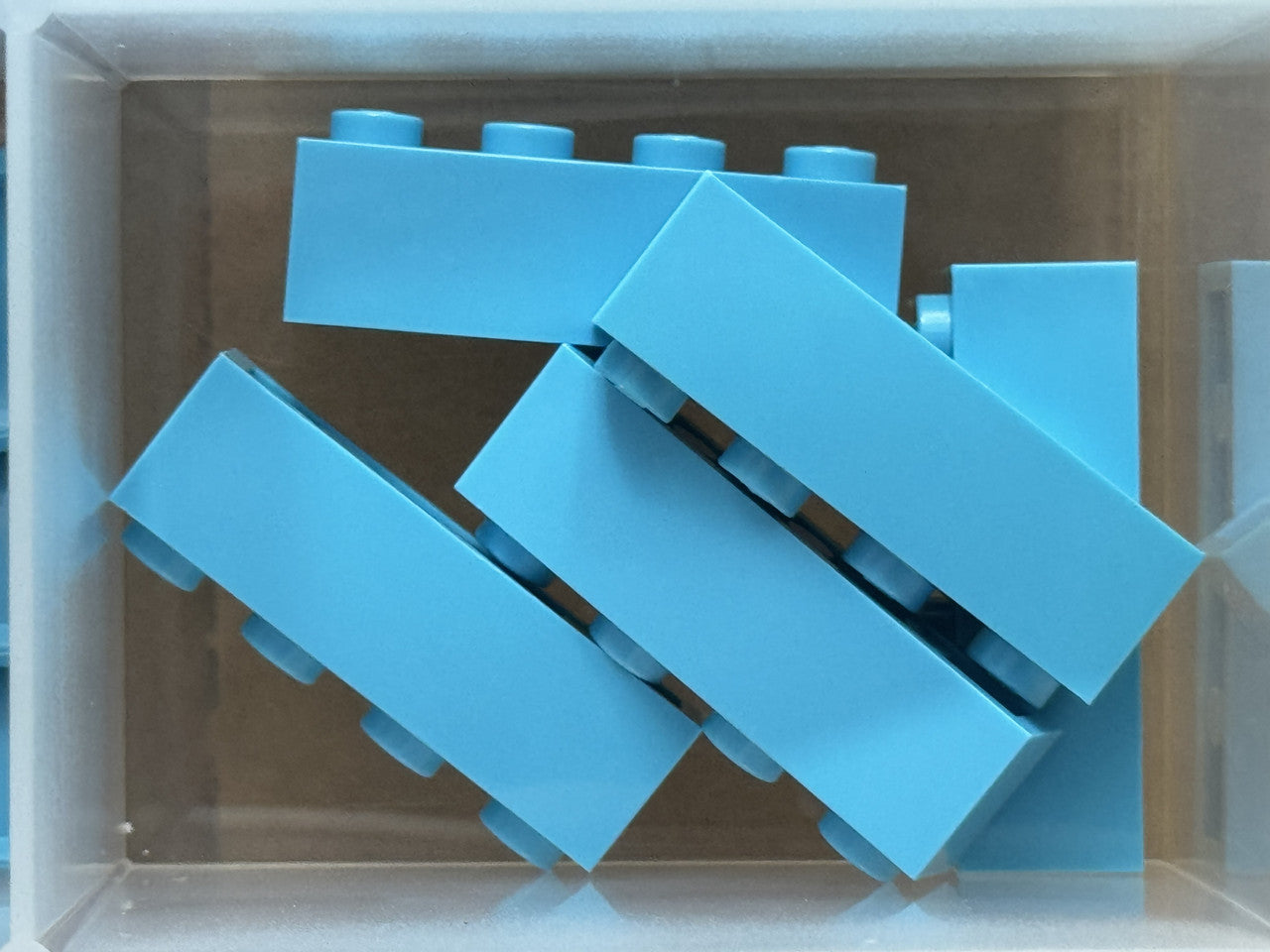 LEGO Parts - Medium Azure Brick 1 x 4 - No 3010 - QTY 5