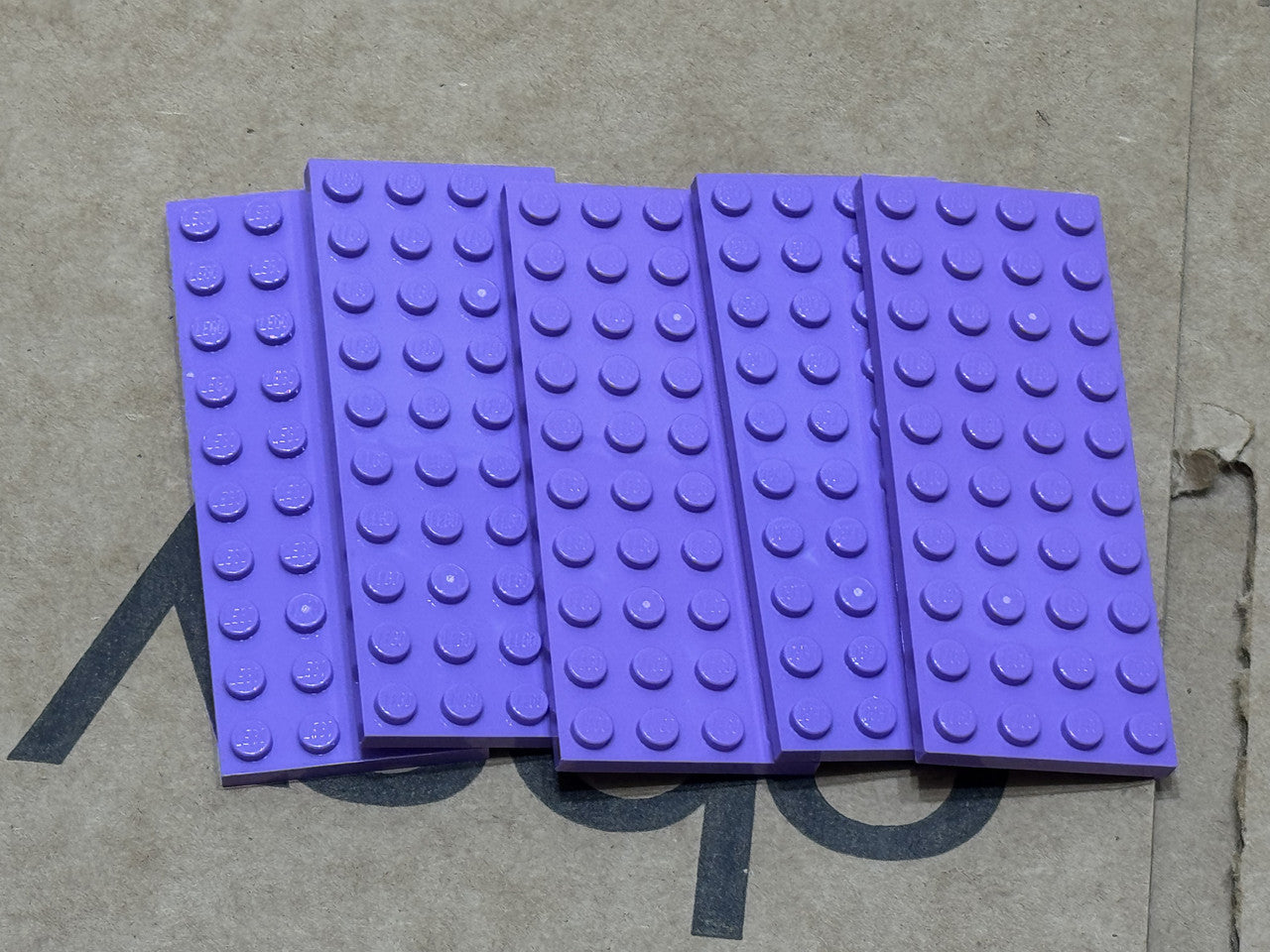 LEGO Parts - Medium Lavender Plate 4 x 10 - No 3030 - QTY 5