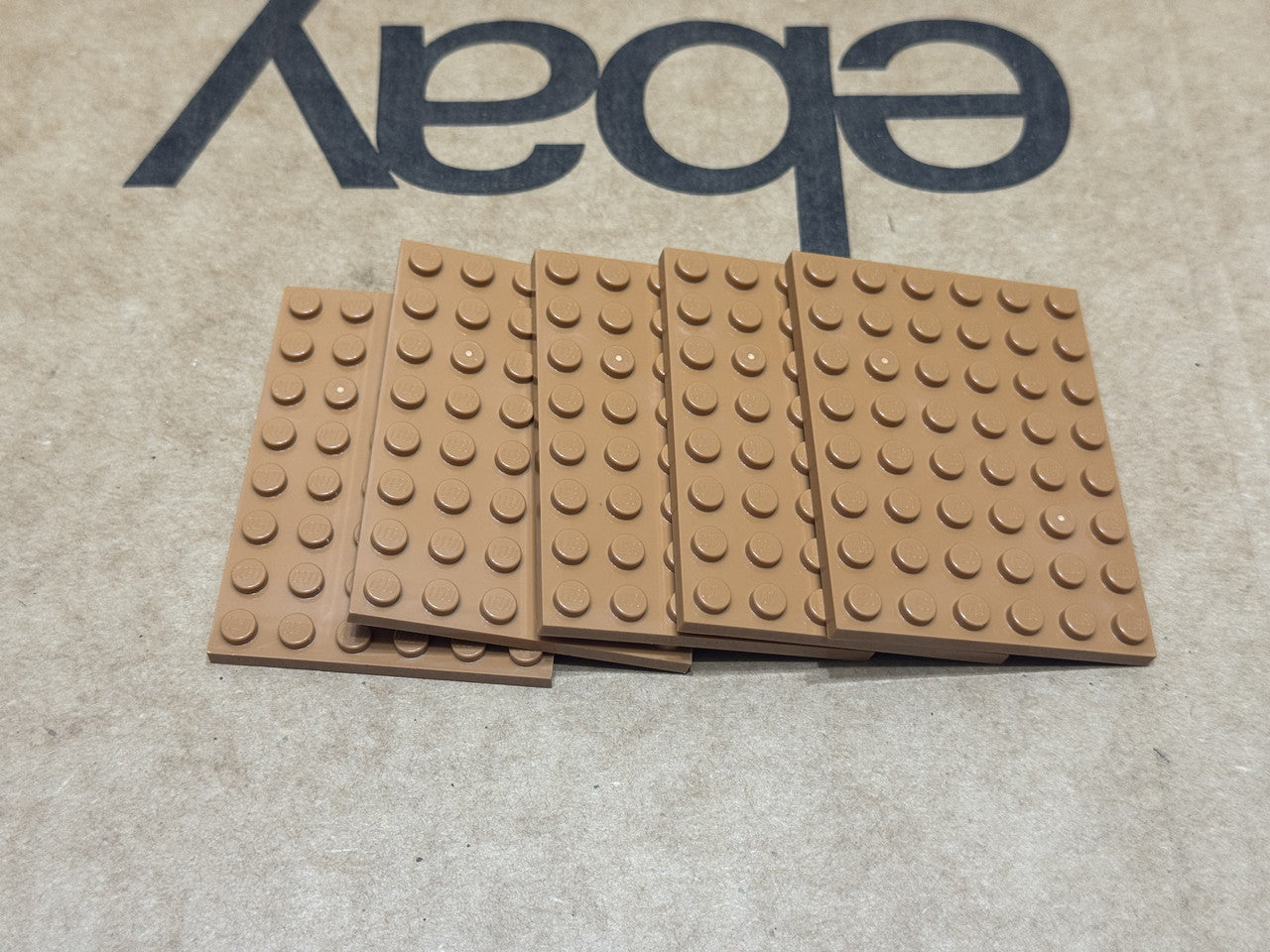 LEGO Parts - Medium Nougat Plate 6 x 8 - No 3036 - QTY 5