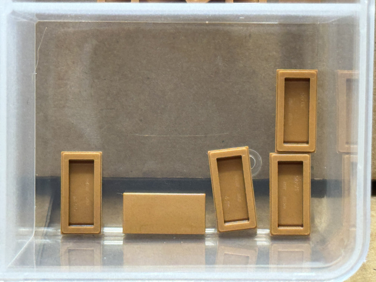 LEGO Parts - Medium Nougat Tile 1 x 2 - No 3069 - QTY 5