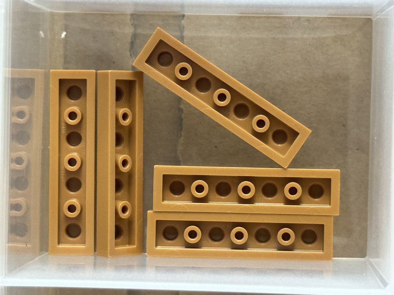 LEGO Parts - Medium Nougat Plate 1 x 4 - No 3710 - QTY 5
