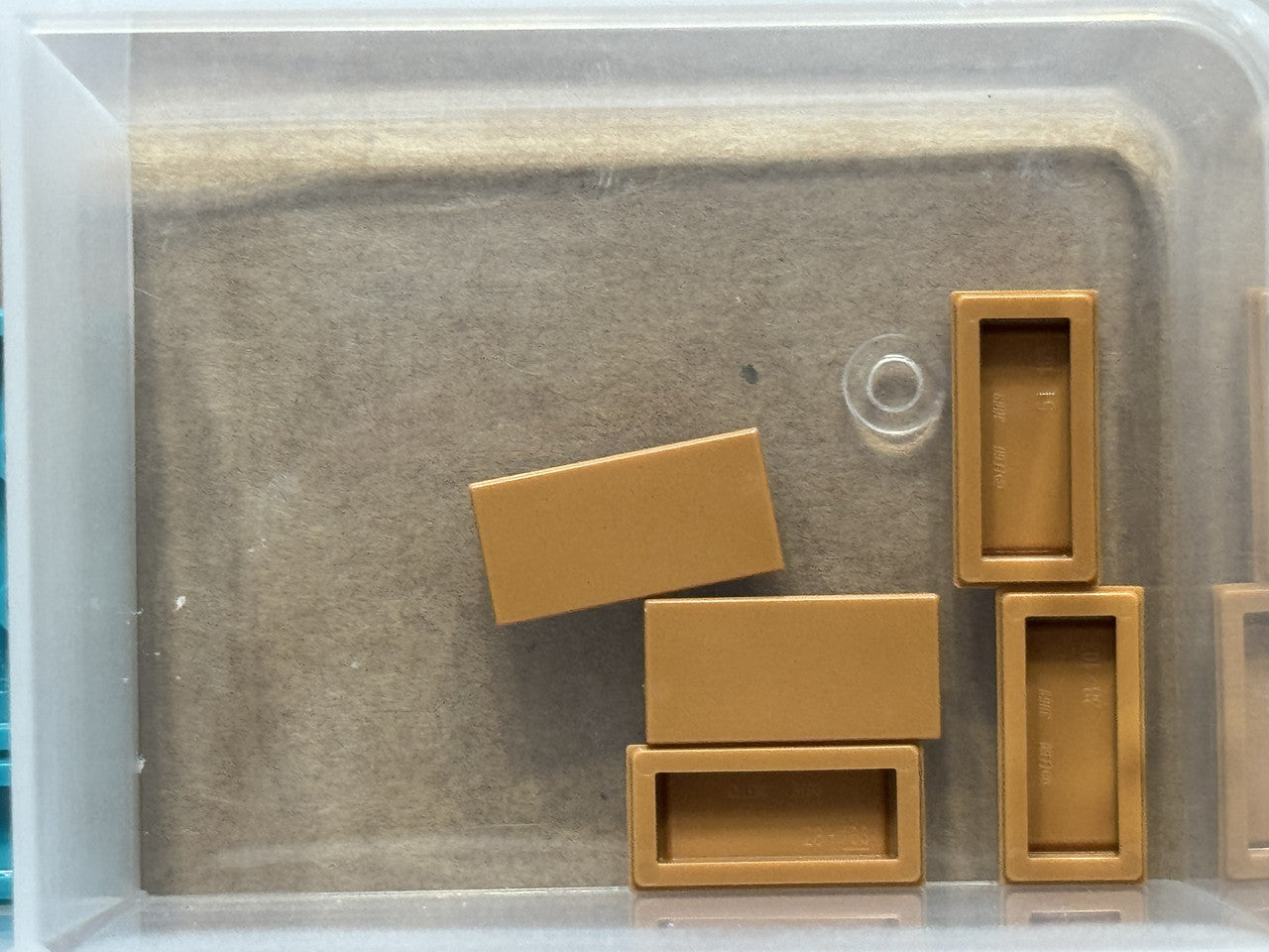 LEGO Parts - Medium Nougat Tile 1 x 2 - No 3069 - QTY 5