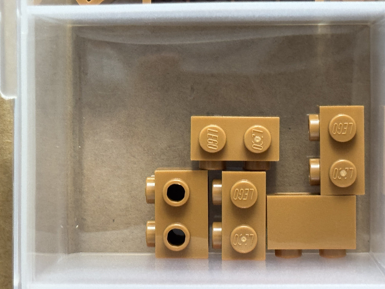 LEGO Parts - Medium Nougat Brick 1 x 2 with Studs on 1 Side - No 11211 - QTY 5