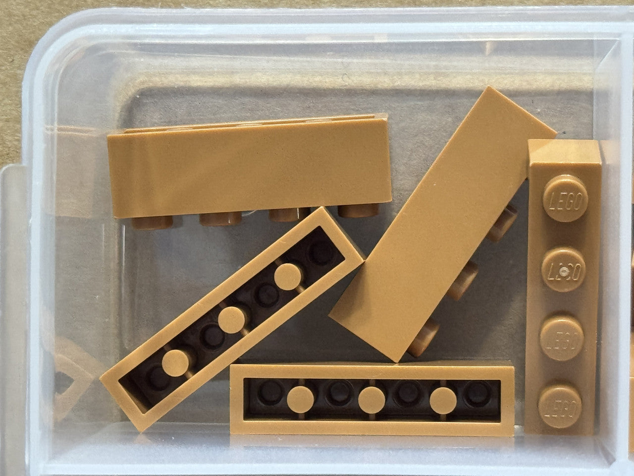 LEGO Parts - Medium Nougat Brick 1 x 4 - No 3010 - QTY 5