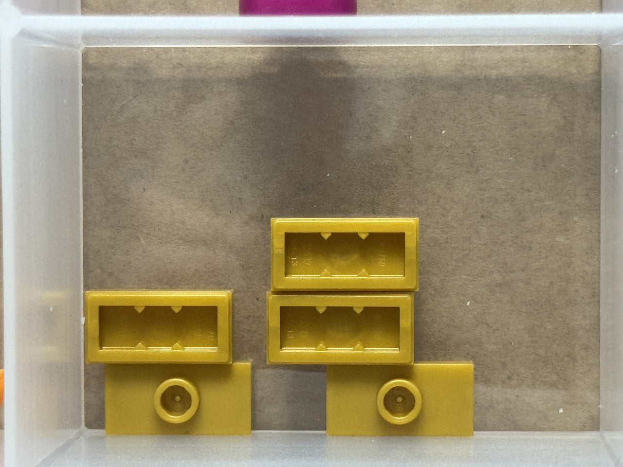 LEGO Parts - Pearl Gold Plate 1 x 2 with 1 Stud (Jumper) - No 15573 - QTY 5