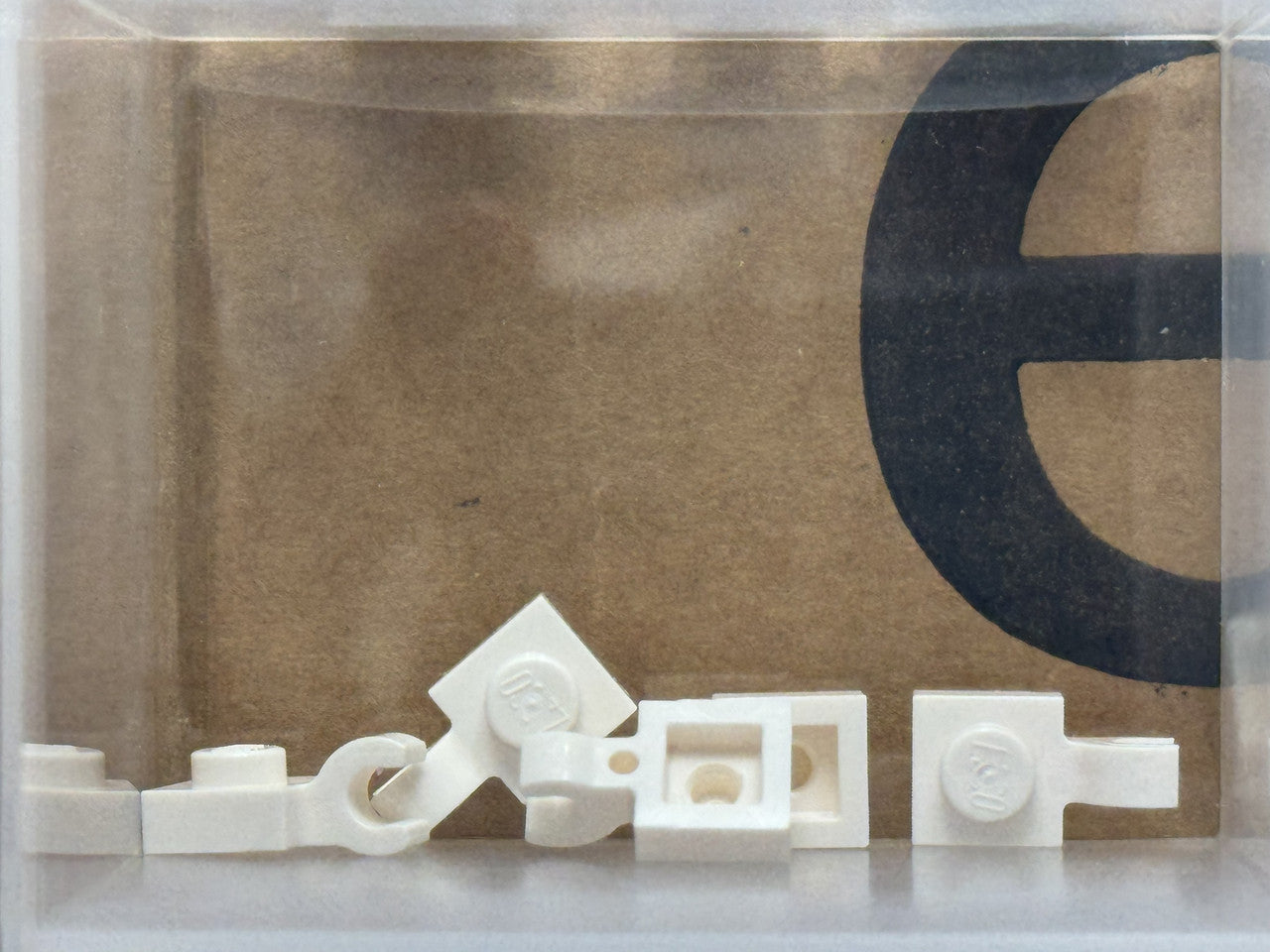 LEGO Parts - White Plate 1 x 1 with Open O Clip - No 61252 - QTY 5