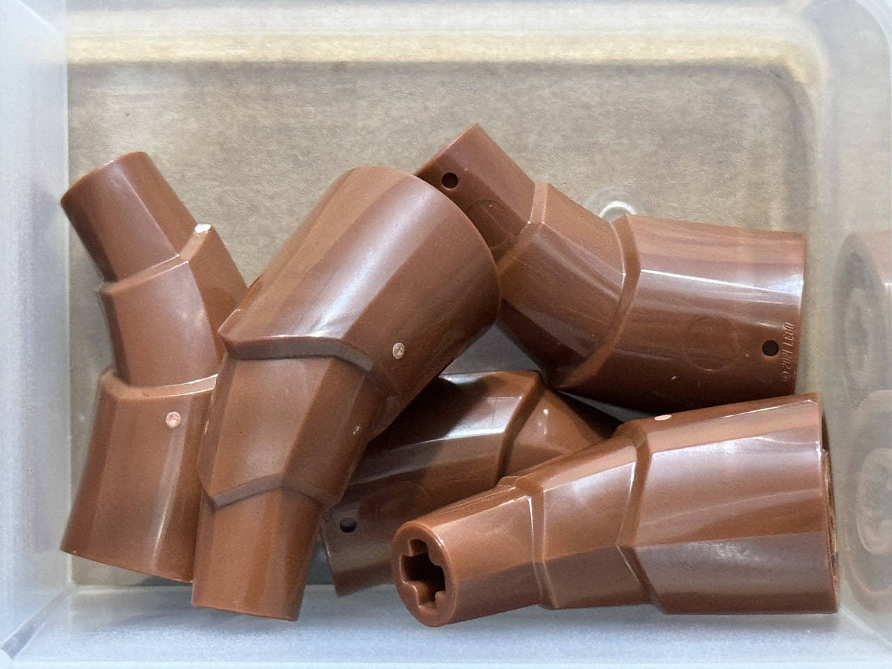 LEGO Parts - Reddish Brown Dragon Tail / Horn Section Stepped - No 2142 - QTY 5