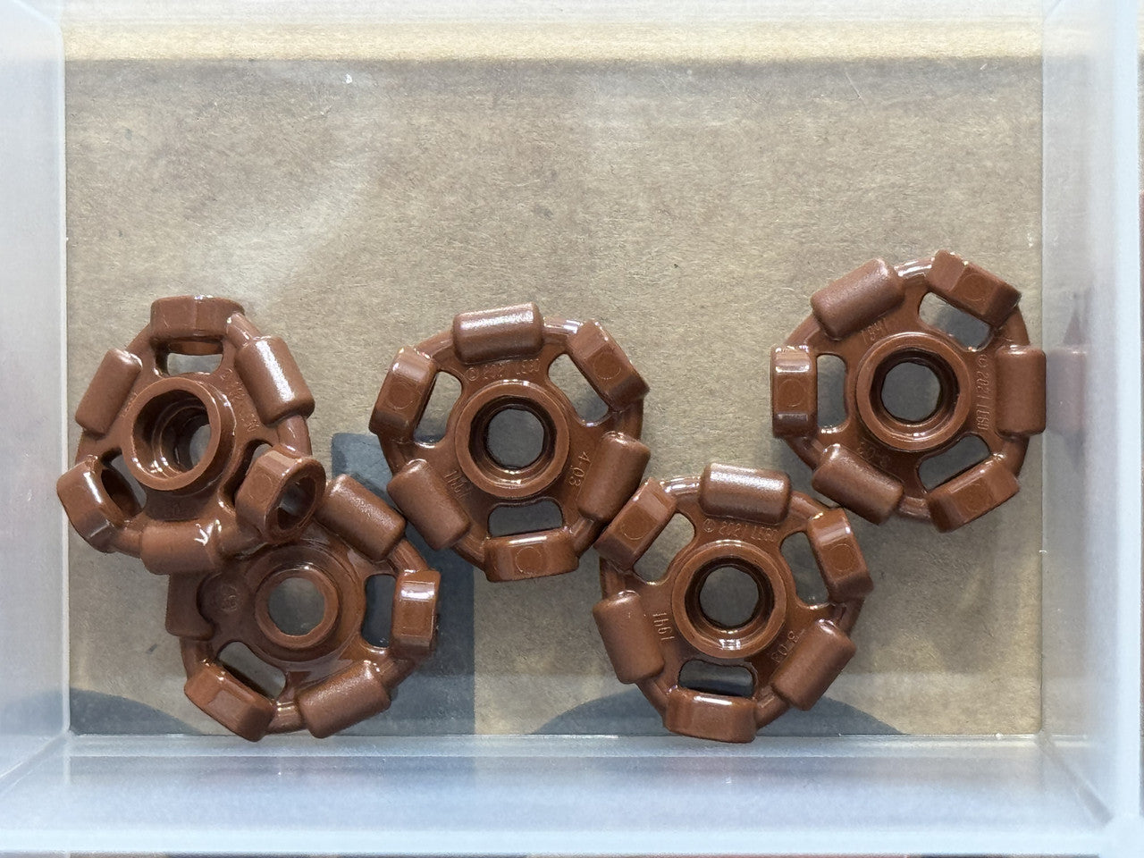 LEGO Parts - Reddish Brown, Weapon Holder Ring 3 Bars - No 1941 - QTY 5