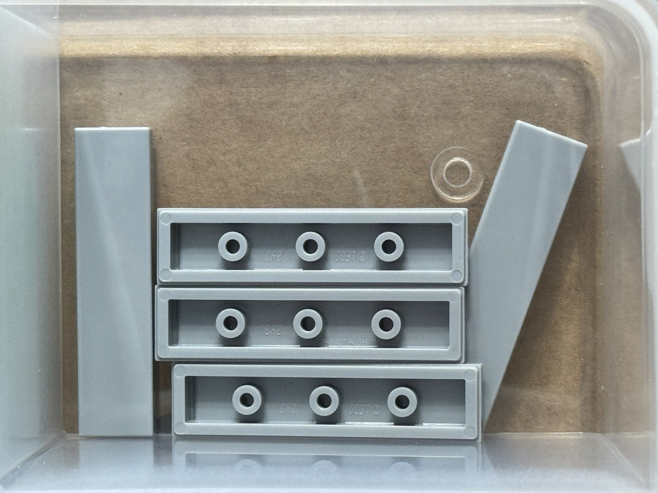 LEGO Parts - Light Bluish Gray Tile 1 x 4 - No 2431 - QTY 5