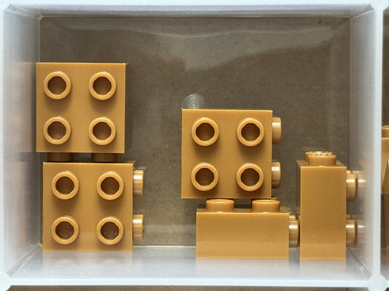 LEGO Parts - Medium Nougat Brick 1 x 2 x 1 2/3 Studs Side - No 22885 - QTY 5