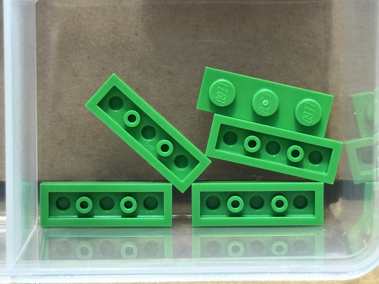 LEGO Parts - Bright Green Plate 1 x 3 - No 3623 - QTY 5