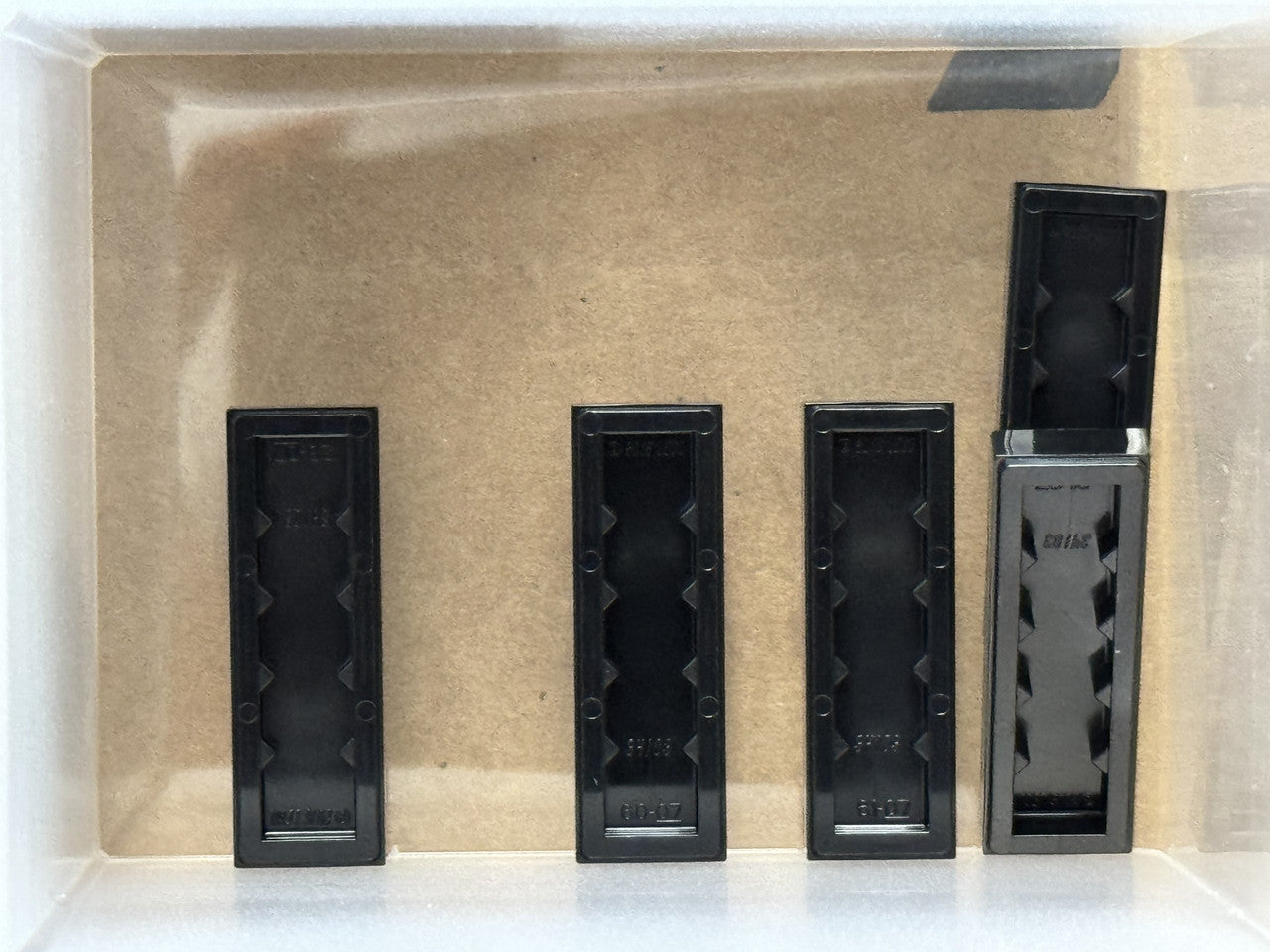 LEGO Parts - Black Plate 1 x 3 with 2 Studs (Double Jumper) - No 34103 - QTY 5