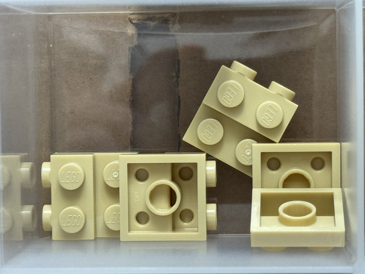 LEGO Parts - Tan Plate 2 x 2 x 2/3 with 2 Studs on Side - No 4304 - QTY 5