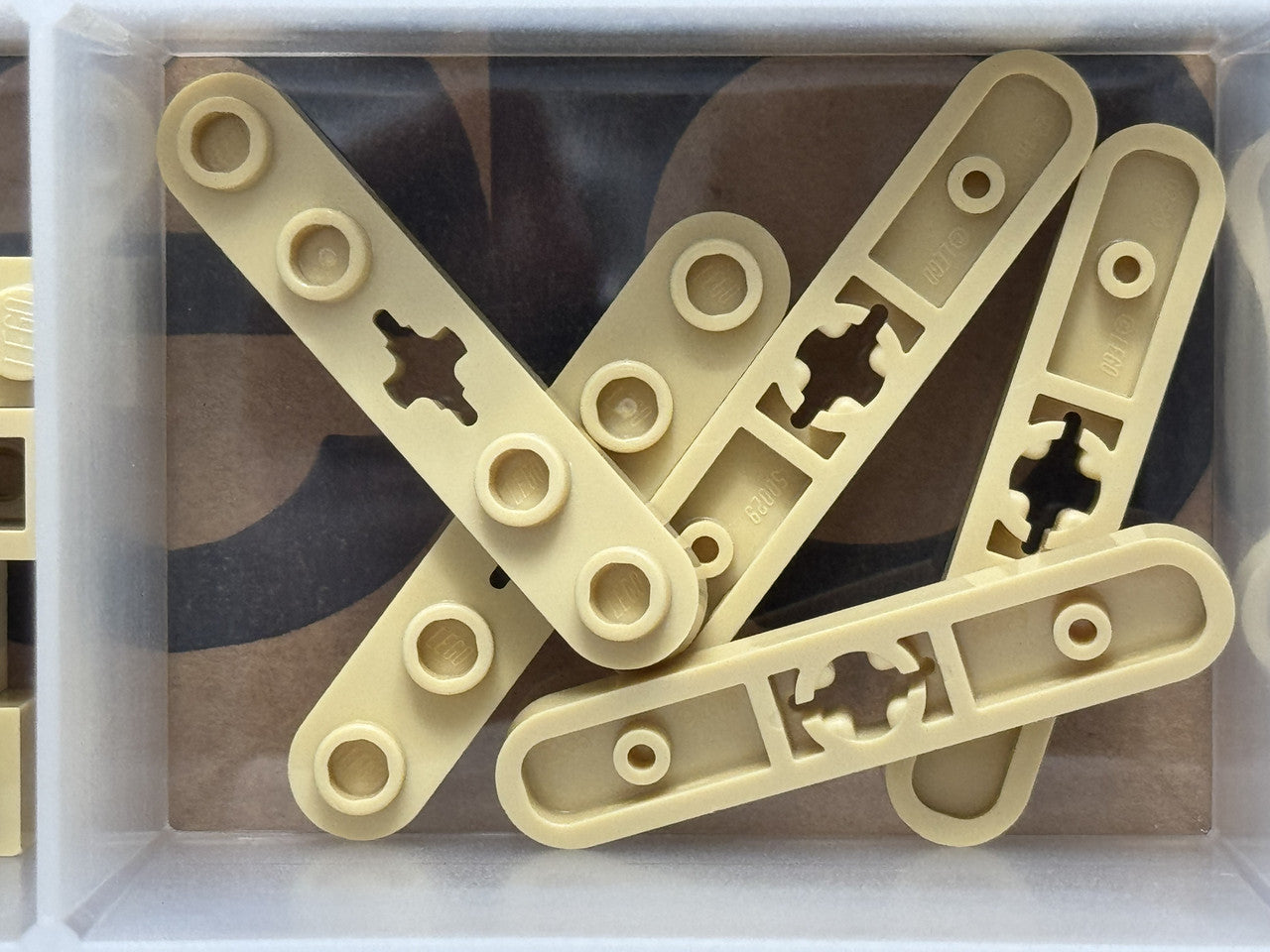 LEGO Parts - Tan Technic, Plate 1 x 5 with Smooth Ends - No 32124 - QTY 5