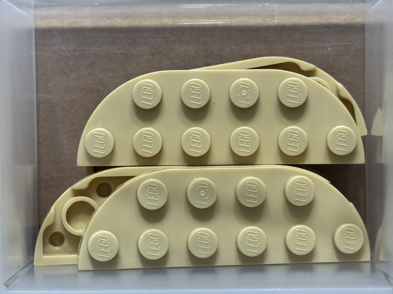 LEGO Parts - Tan Plate, Round Corner 2 x 6 Double - No 18980 - QTY 5