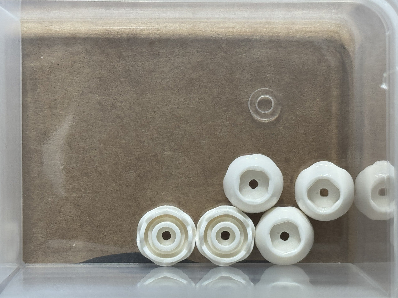 LEGO Parts - White Plant Flower Round 2 Layers (Peony Rose) - No 5904 - QTY 5