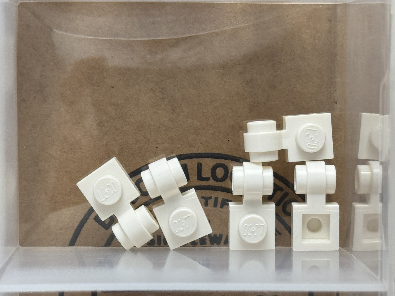LEGO Parts - White Plate, Modified 1 x 1 Light Attachment - No 4081b - QTY 5