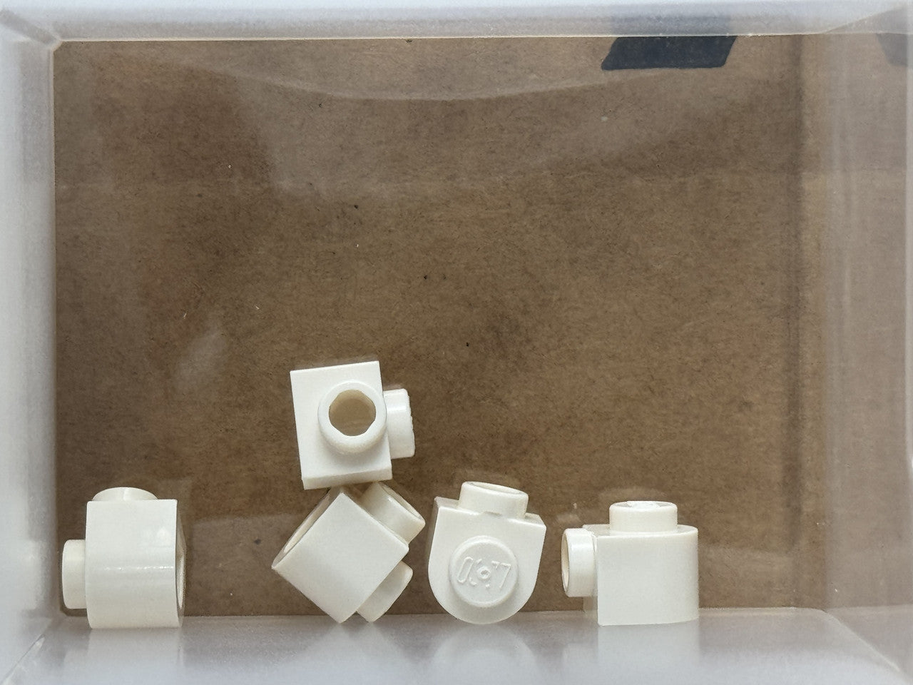 LEGO Parts - White Brick, Round 1 x 1 x 2/3 Half Stud Side - No 3386 - QTY 5