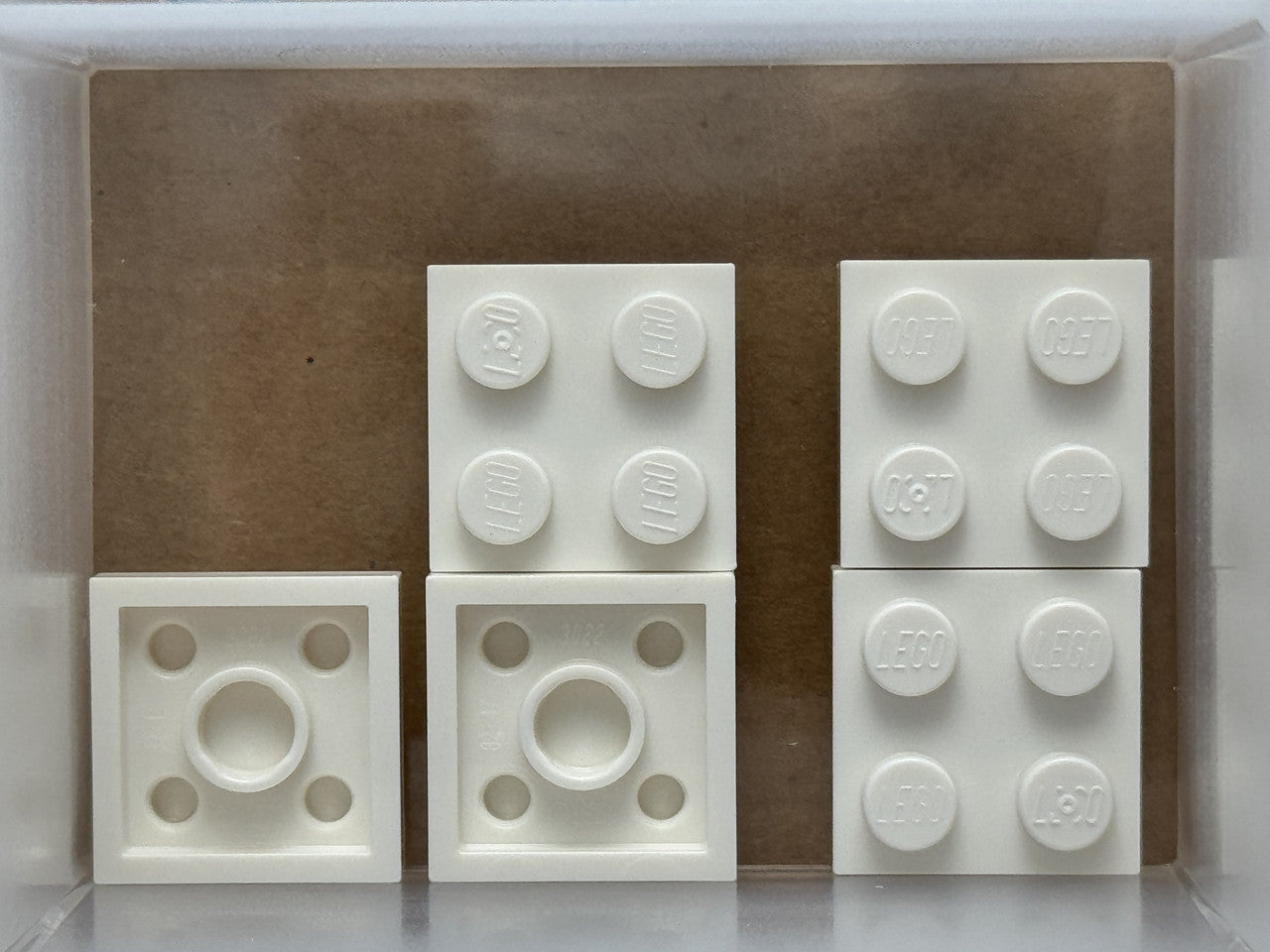 LEGO Parts - White Plate 2 x 2 - No 3022 - QTY 5