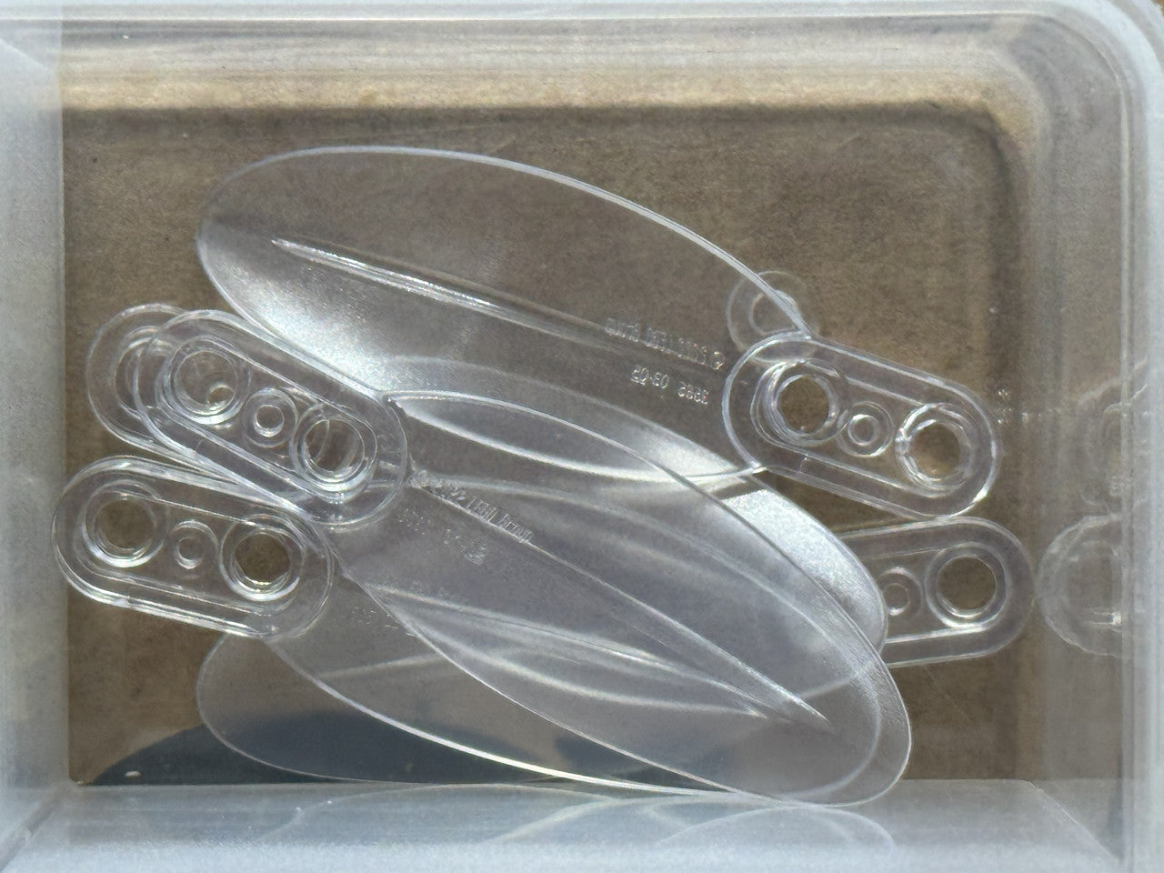 LEGO Parts - Trans-Clear Plant Plate, Round 1 x 2 Rounded Leaf - No 3565 - QTY 5