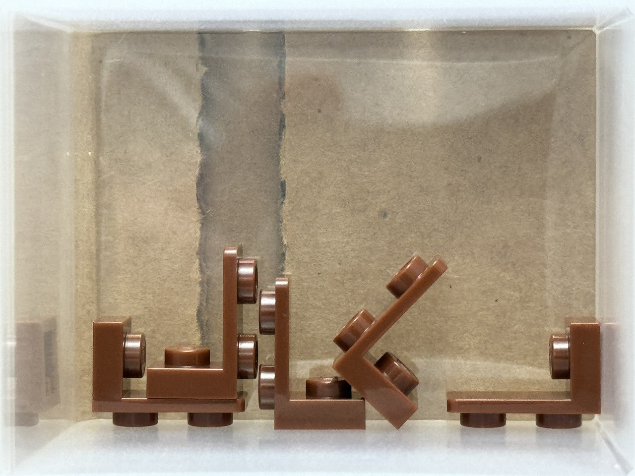 LEGO Parts - Reddish Brown Bracket 1 x 1 - 1 x 2 Inverted - No 73825 - QTY 5