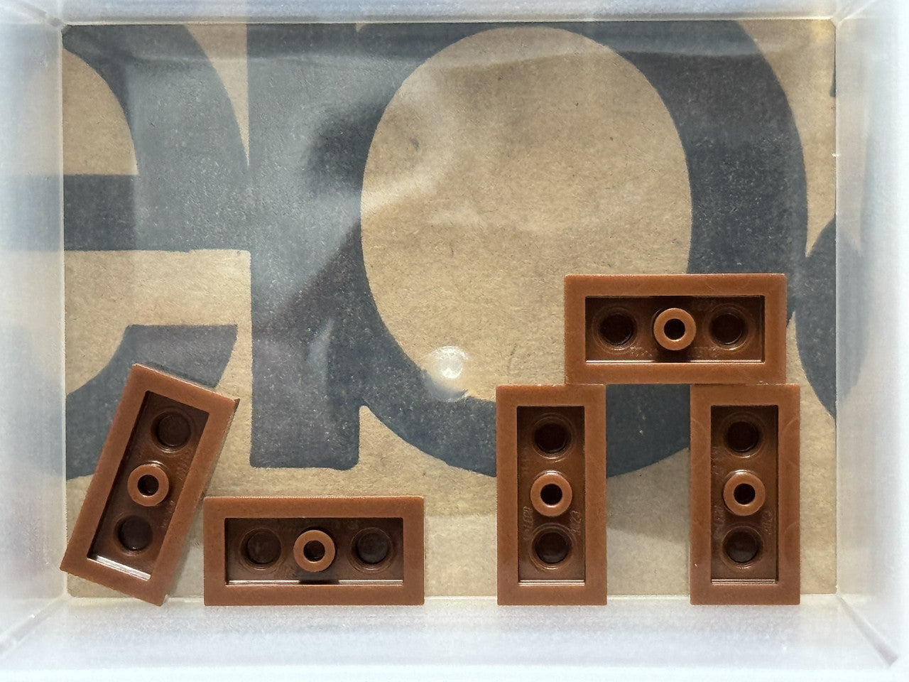 LEGO Parts - Reddish Brown Plate 1 x 2 - No 3023 - QTY 5